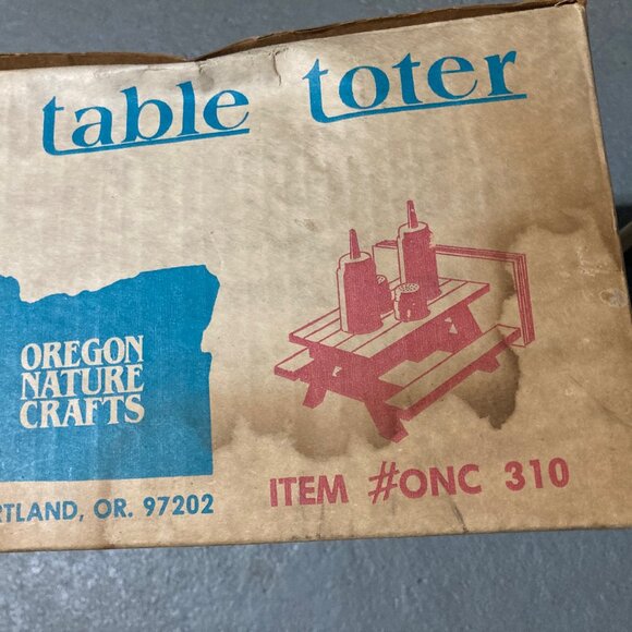 vintage mini table toter new in damaged box - Picture 1 of 4